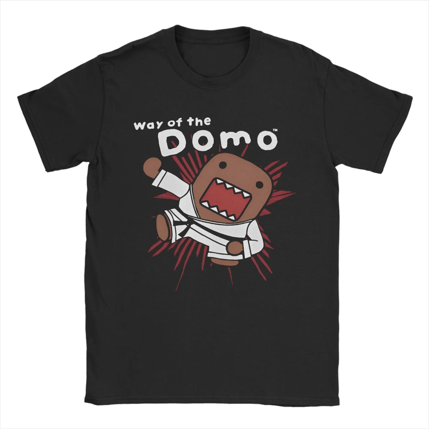Novelty Domo Kun T-Shirt Men O Neck Pure Cotton T Shirts Short Sleeve Tees Gift Idea Clothes Peaceful Pleasures Health and Wellness 5 5XL