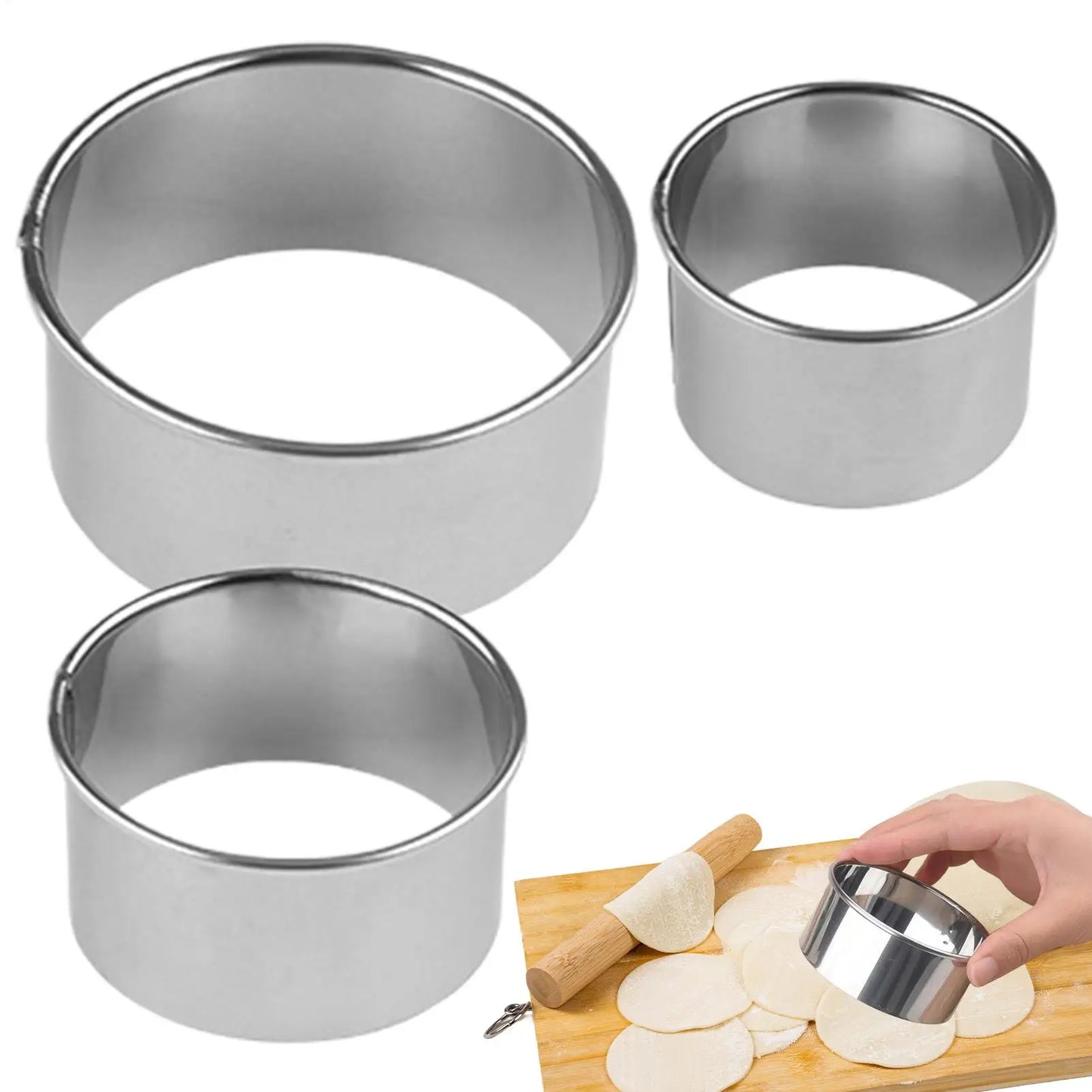 Stainless Steel Round Cookie Cutter & Mousse Ring Mold