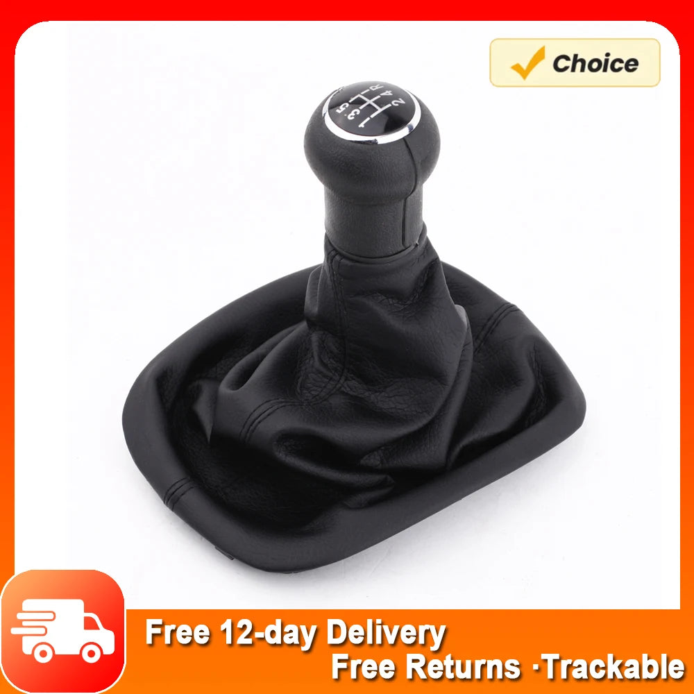 VW Passat B5 5-Speed Gear Shift Knob Gaitor Boot – Black PU