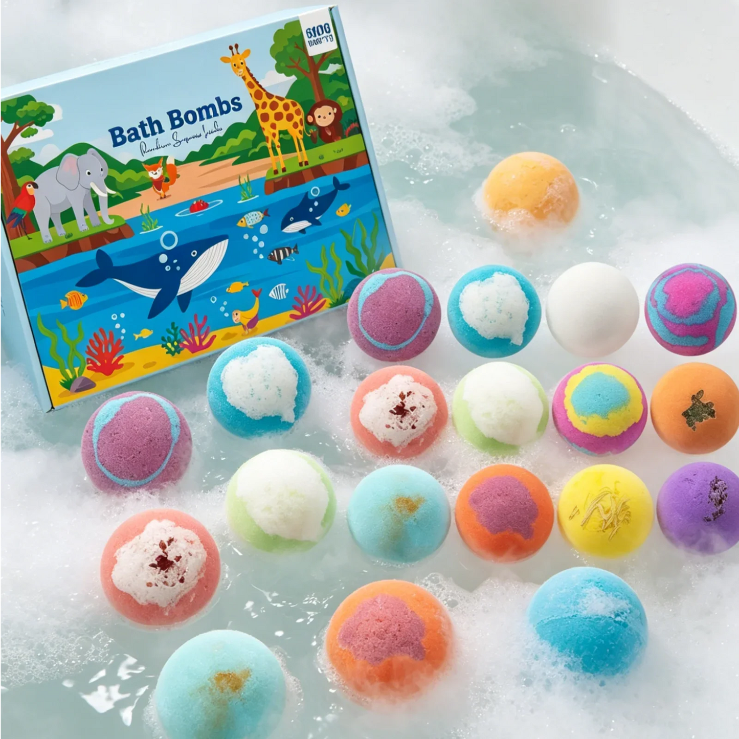 Kids Bath Bombs with Surprise Toys – 12pc Moisturizing Set