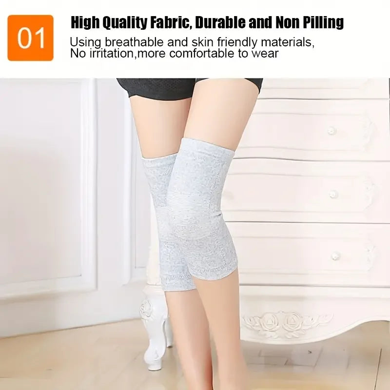 1 Pair Spring Golden Velvet Warm Knee Pads, Thickened Knee Pads Knee Joint Protection Cold-proof Leggings Peaceful Pleasures Health and Wellness