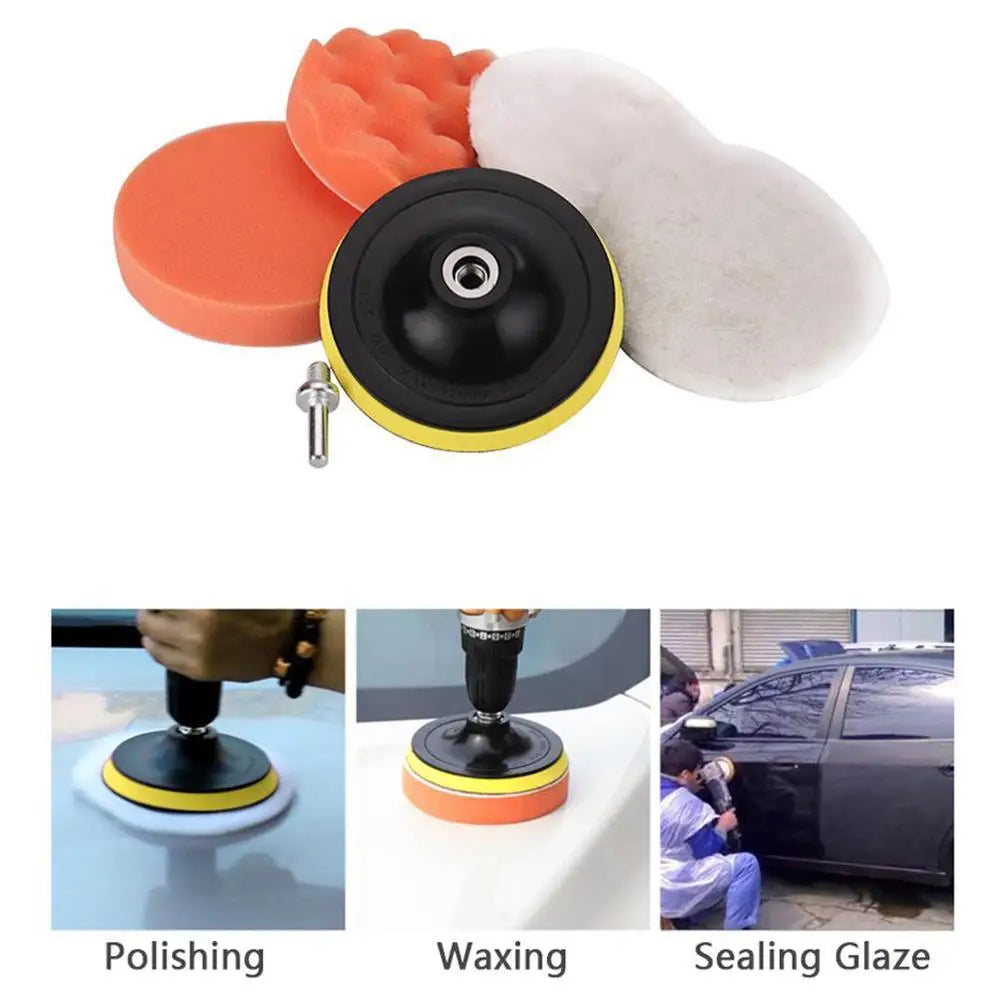 1 Set car polishing disc For Polisher Machine Waxing Polishing Wool Car Polishing Pad Set Buffing Auto Paint Car 3/4/5/6Inch Peaceful Pleasures Health and Wellness