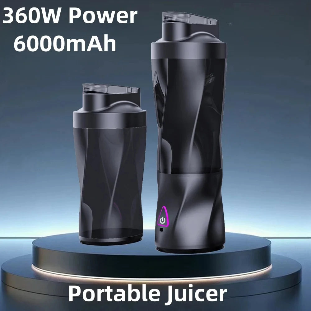 Electric Portable Juicer Fresh Fruit Mixer 700ML Multifunctional USB Rechargeable Shakes Smoothie Blender Outdoor Mixing Cup Peaceful Pleasures Health and Wellness