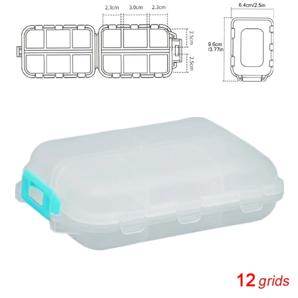 Tcare Portable Pill Case Folding Medicine Drugs Pills Capsule Tablet Container Boxs Plastic Empty Drug Organizer Pillbox Cases Peaceful Pleasures Health and Wellness White - 12 Grids