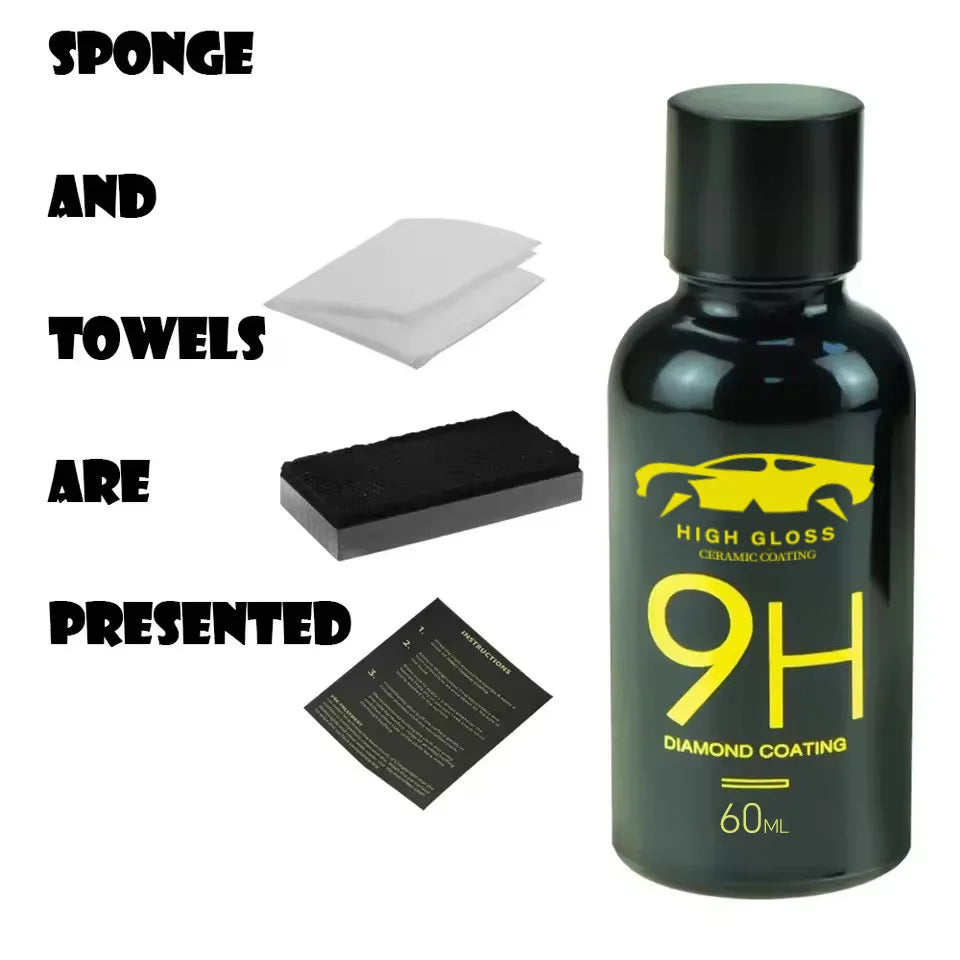 9H Car Liquid Ceramic Coat Super Hydrophobic Glass Coating Set Polysiloxane and Nano materials Ceramics For Cars Peaceful Pleasures Health and Wellness