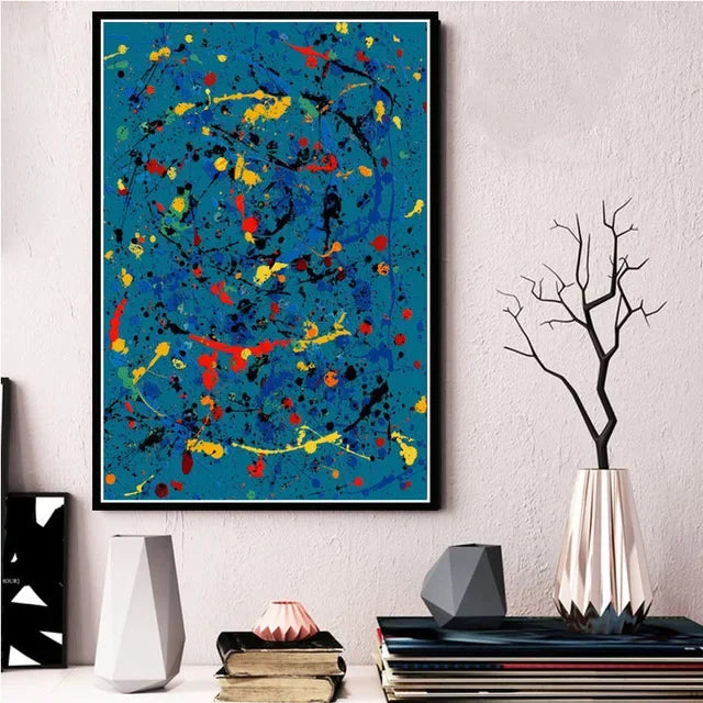 Jackson Pollock Abstract Canvas Wall Art Print | Home Decor Canvas Wall Art Peaceful Pleasures Health and Wellness