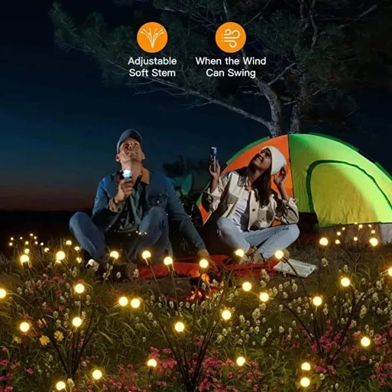Solar Wind Firefly LED Garden Stake Light | IP54 Waterproof