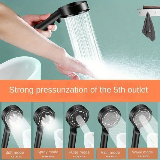 Shower Head Bathroom Sink Mixer Shower Phone 5modes for Bathroom High Pressure Water Saving Pressurized Spa Handheld Showers Peaceful Pleasures Health and Wellness