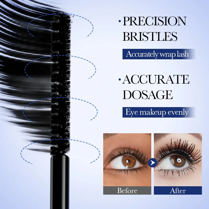 SADOER 5D Waterproof Mascara – Silk Fibre Lengthening Black