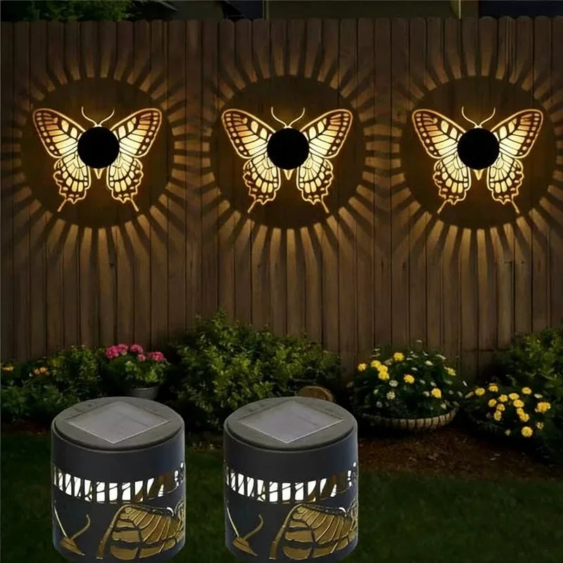 Butterfly Shadow Solar Garden Light – Waterproof LED Projector