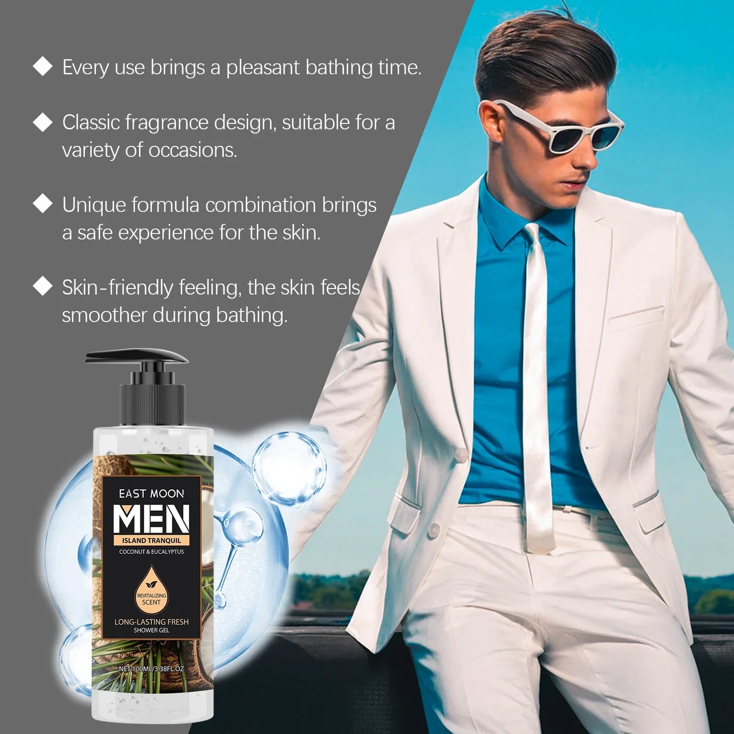 Men's Eucalyptus Coconut Body Wash | Deep Cleansing 100ml