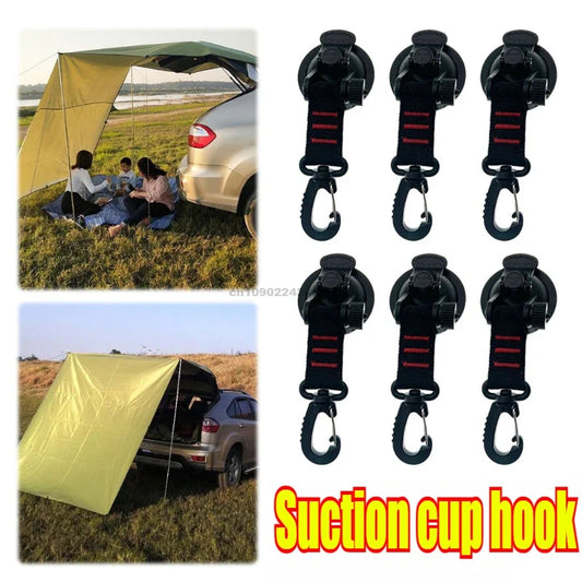 Car Tent Suction Cup Hooks | Camping Awning Buckle Clips 4-Pack Tent Suction Hooks Oasis Select