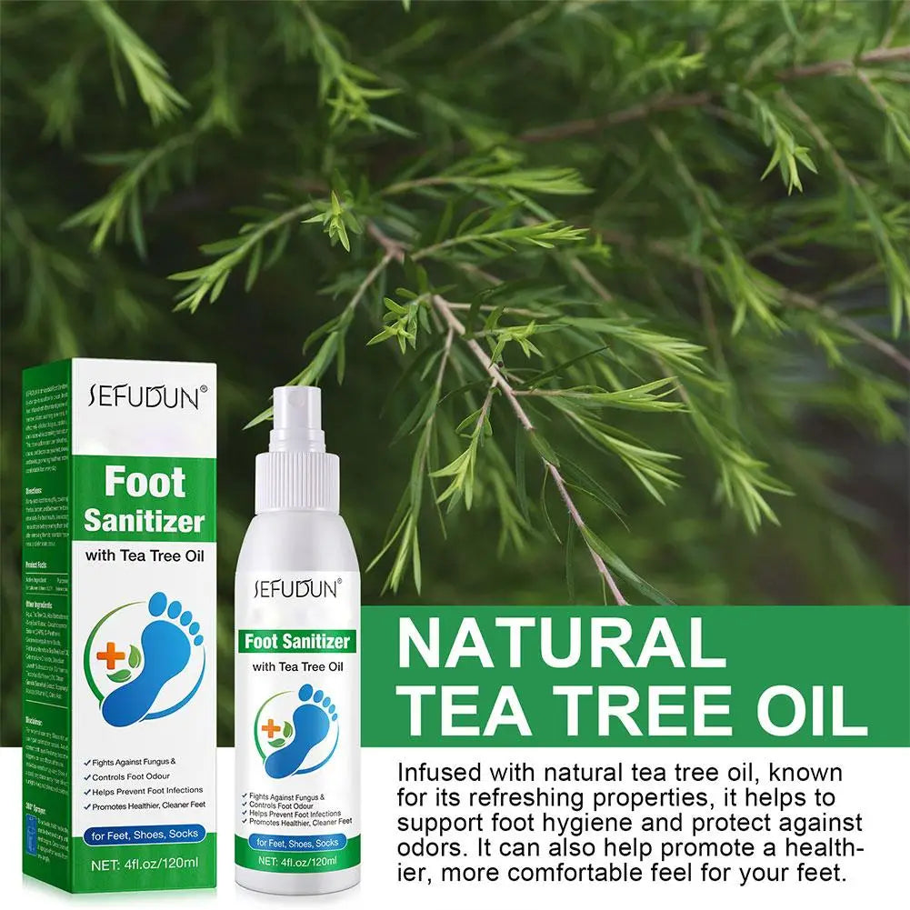 Tea Tree Oil Foot Deodorant Spray 120ml | Fresh & Dry