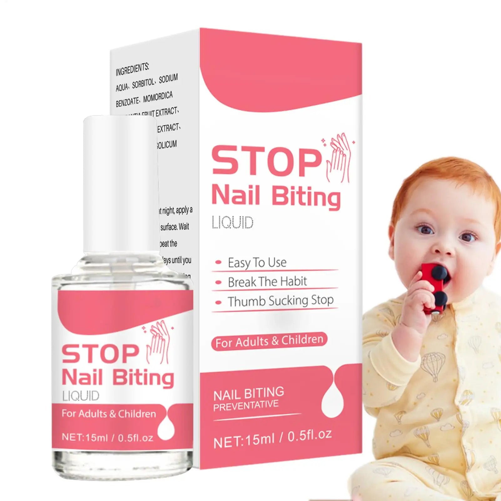 Bitter Nail Biting Stopper Solution 15ml – Non-Toxic for Kids Nail Biting Deterrent Peaceful Pleasures Health and Wellness
