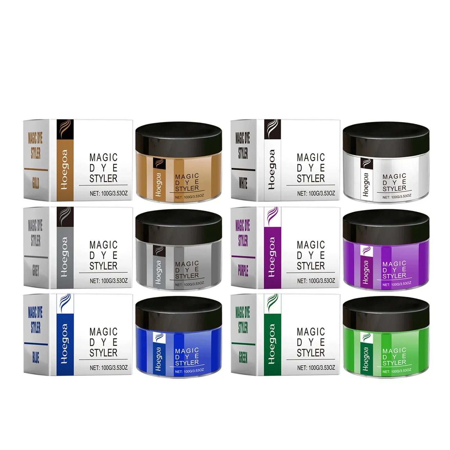 HOEGOA Hair Color Wax – 6 Shades Matte Nourishing Cream