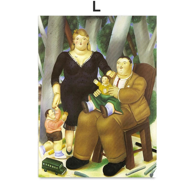 Fernando Botero Women Dancing Circus Canvas Wall Art Print