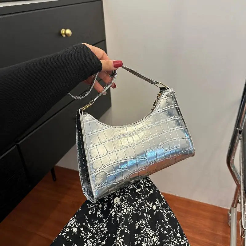 Women's PU Leather Underarm Bag – Retro Shoulder Tote Clutch
