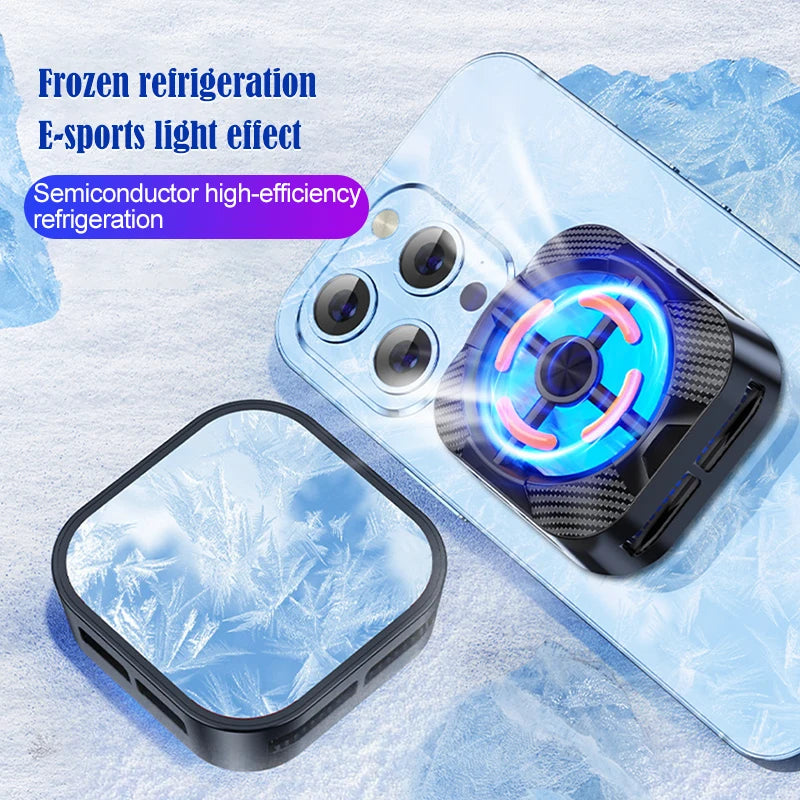 Semiconductor Mobile Phone Radiator Fan Cooler For Phone Cooling Fan Processor Cooler Phone Fan Cooler Gamer Cell Phone Peaceful Pleasures Health and Wellness