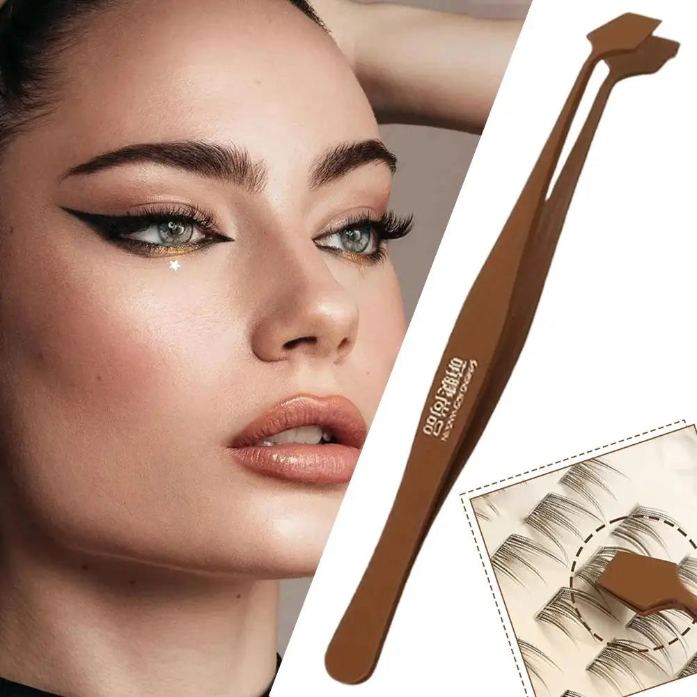 Anti-Stick False Eyelash Tweezers | 45° Applicator Tool Eyelash Applicator Tool Peaceful Pleasures Health and Wellness