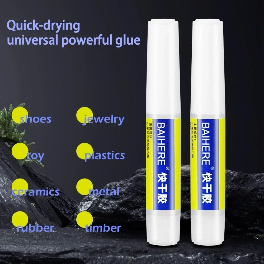 502 Super Glue Instant Quick-drying Cyanoacrylate Adhesive Leather Rubber Wood Metal Strong Bond Liquid Glue Tool 2g Peaceful Pleasures Health and Wellness