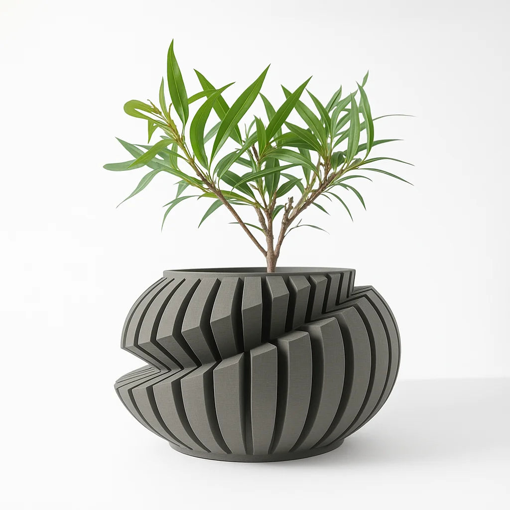 3D Printed Geometric Flower Pot | Eco-Friendly PLA Planter