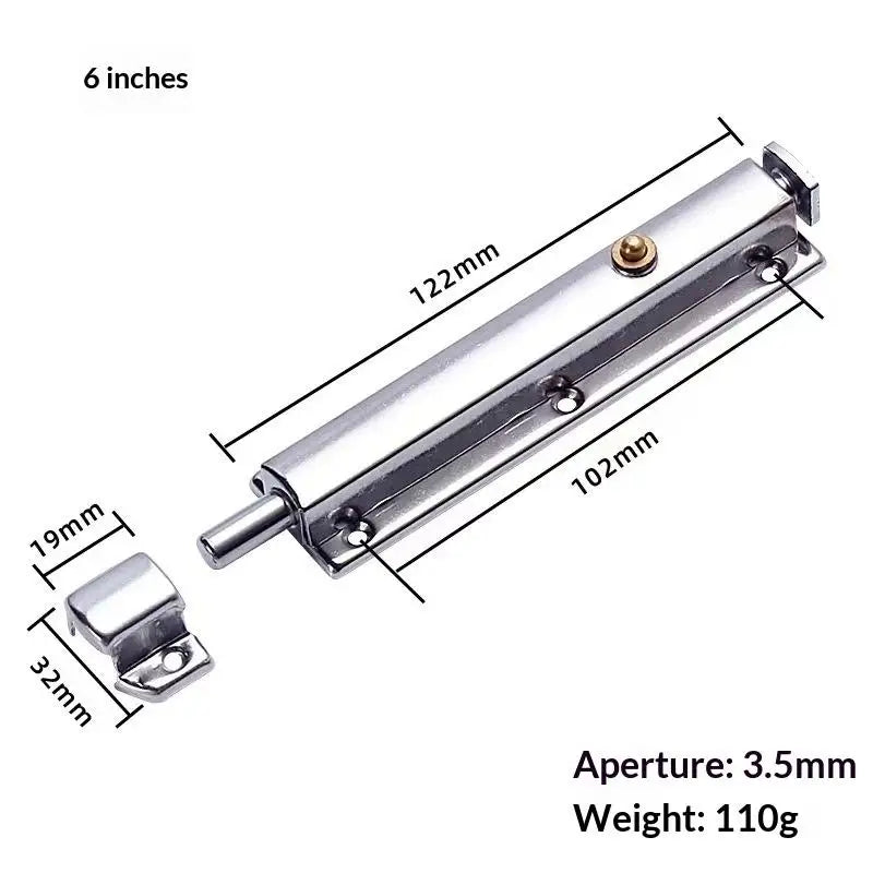 3-Inch Automatic Spring Door Latch | Self-Locking Zinc Alloy