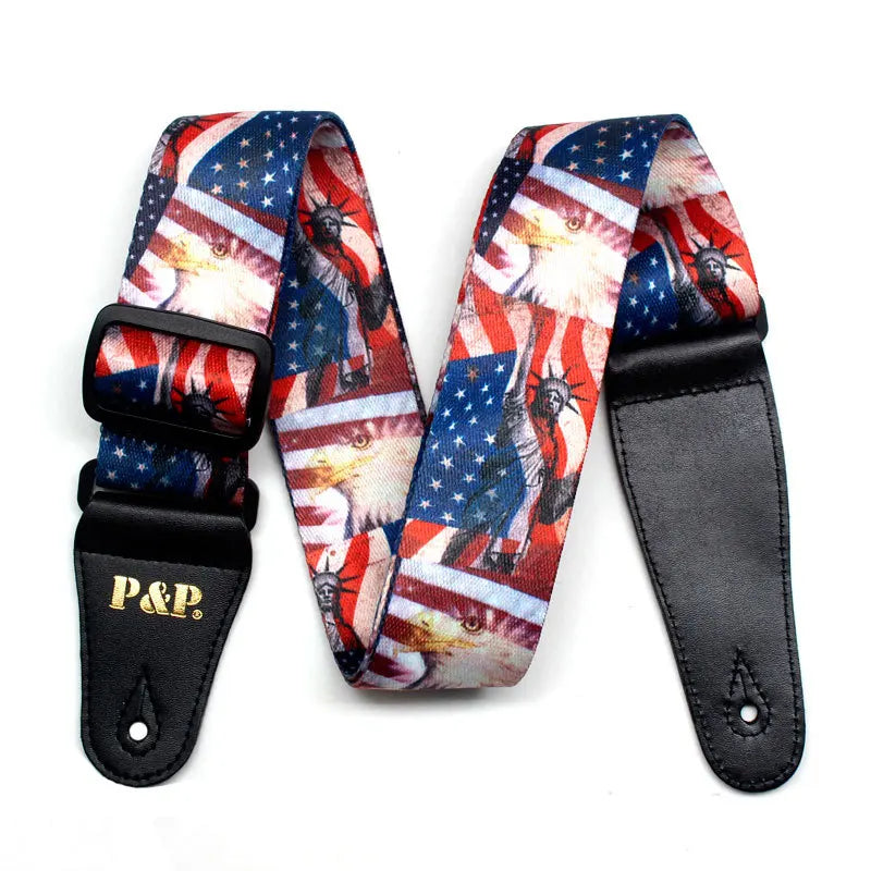 Printed Guitar Strap Heat Transfer Instrument Accessories Oblique