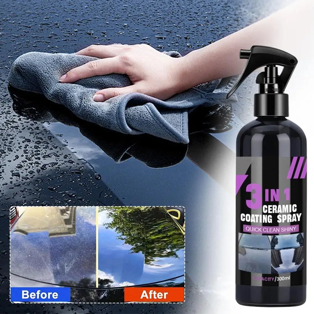 3-in-1 Car Ceramic Nano Coating Spray – Hydrophobic Paint Shield