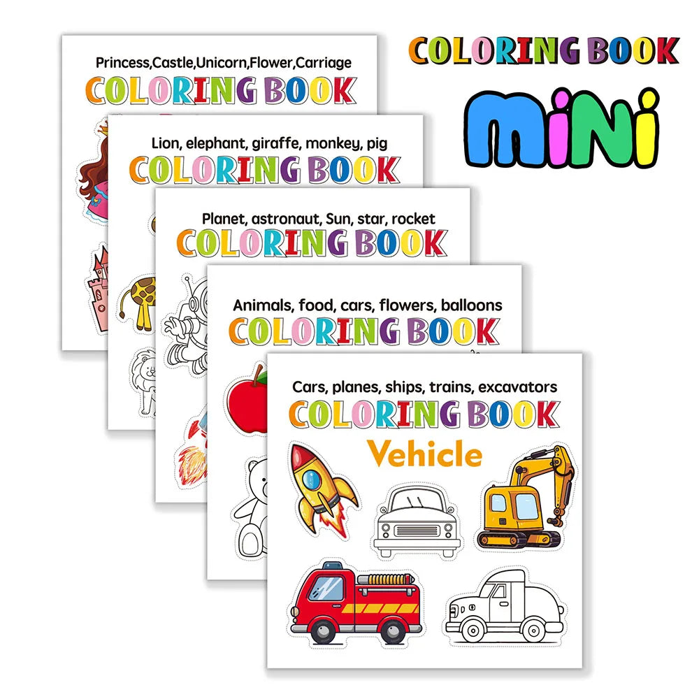 50 Mini Portable Doodle Books Student Decompression Coloring Various
