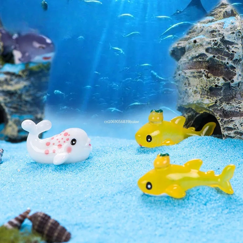 Mini Ocean Resin Animals Tiny Sea Animals Figurines Marine Miniature Animals Aquarium Ornaments Home Decorations fairy garden Peaceful Pleasures Health and Wellness