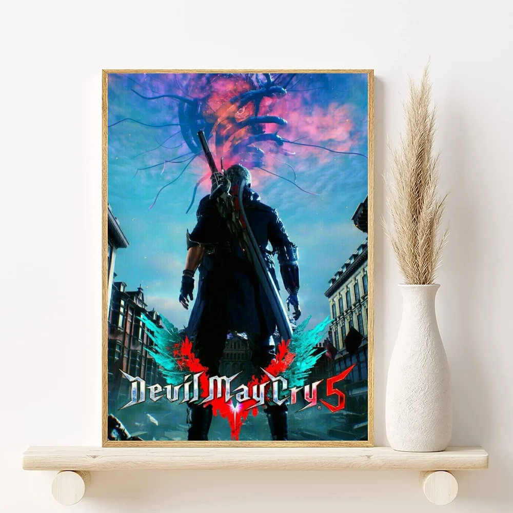 Devil May Cry Anime Poster HD Waterproof PVC Wall Art Decor Anime Wall Poster Peaceful Pleasures Health and Wellness