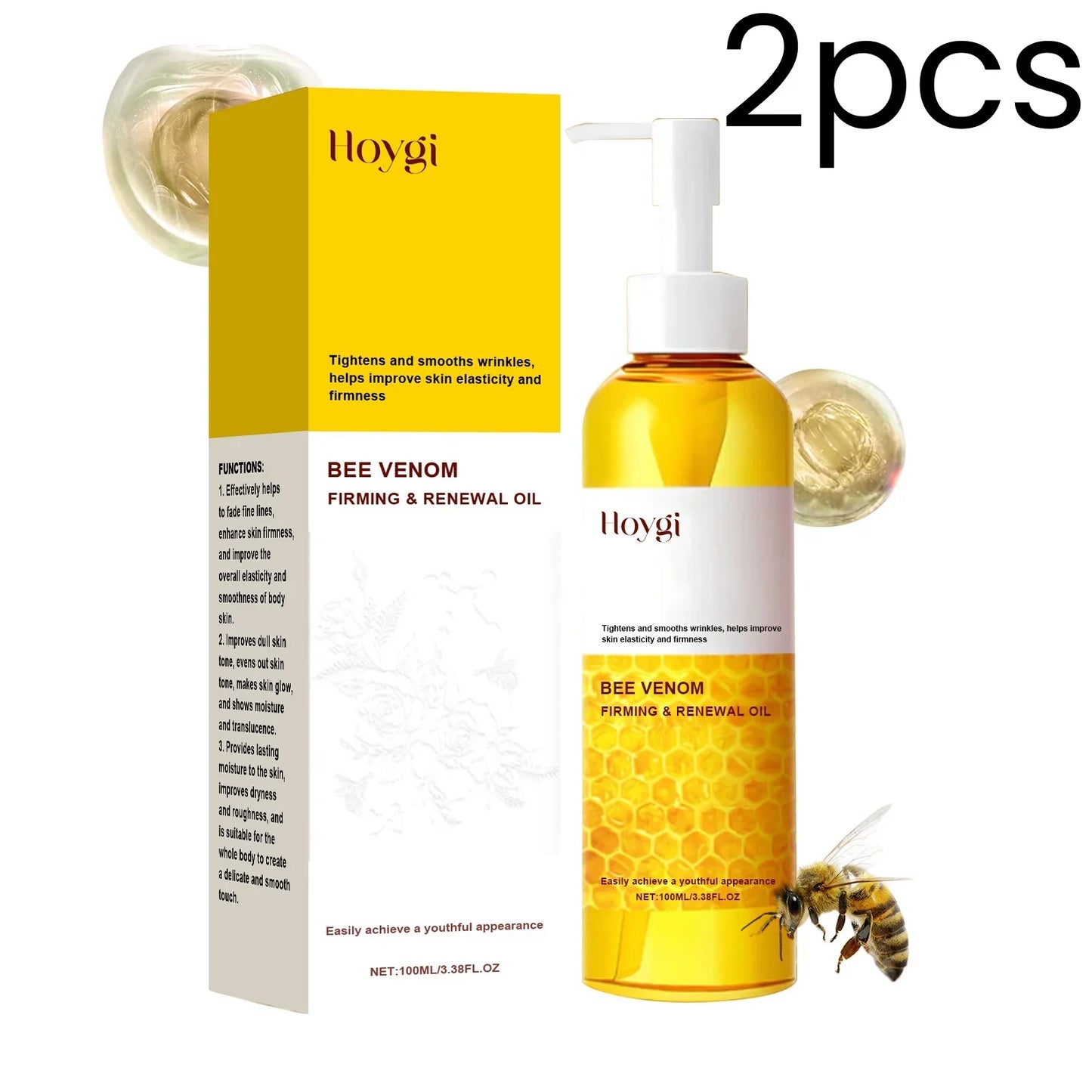 Hoygi Bee Venom Firming Body Oil – Skin Tightening 100ml