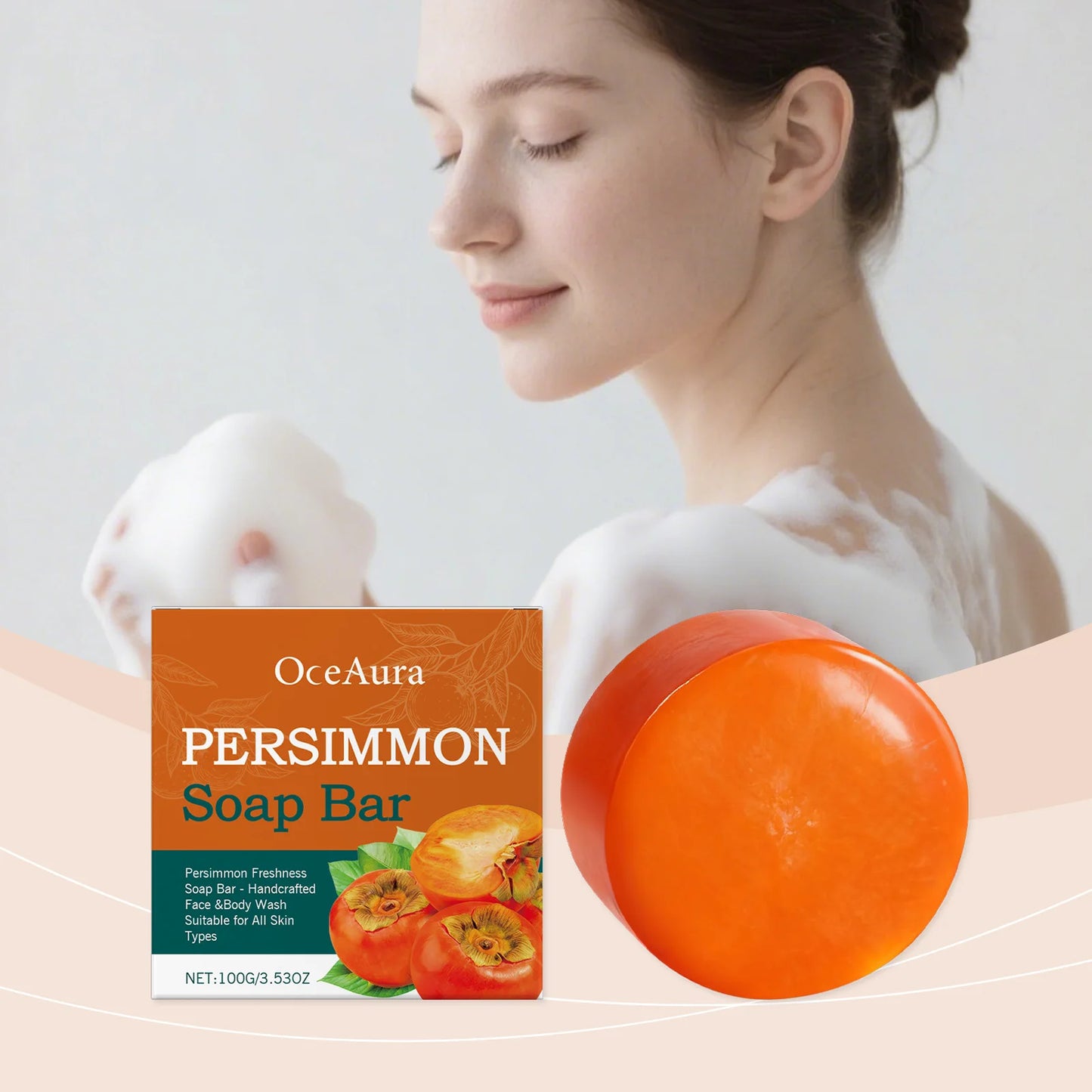 OceAura Persimmon Firming Moisturizing Cleansing Soap