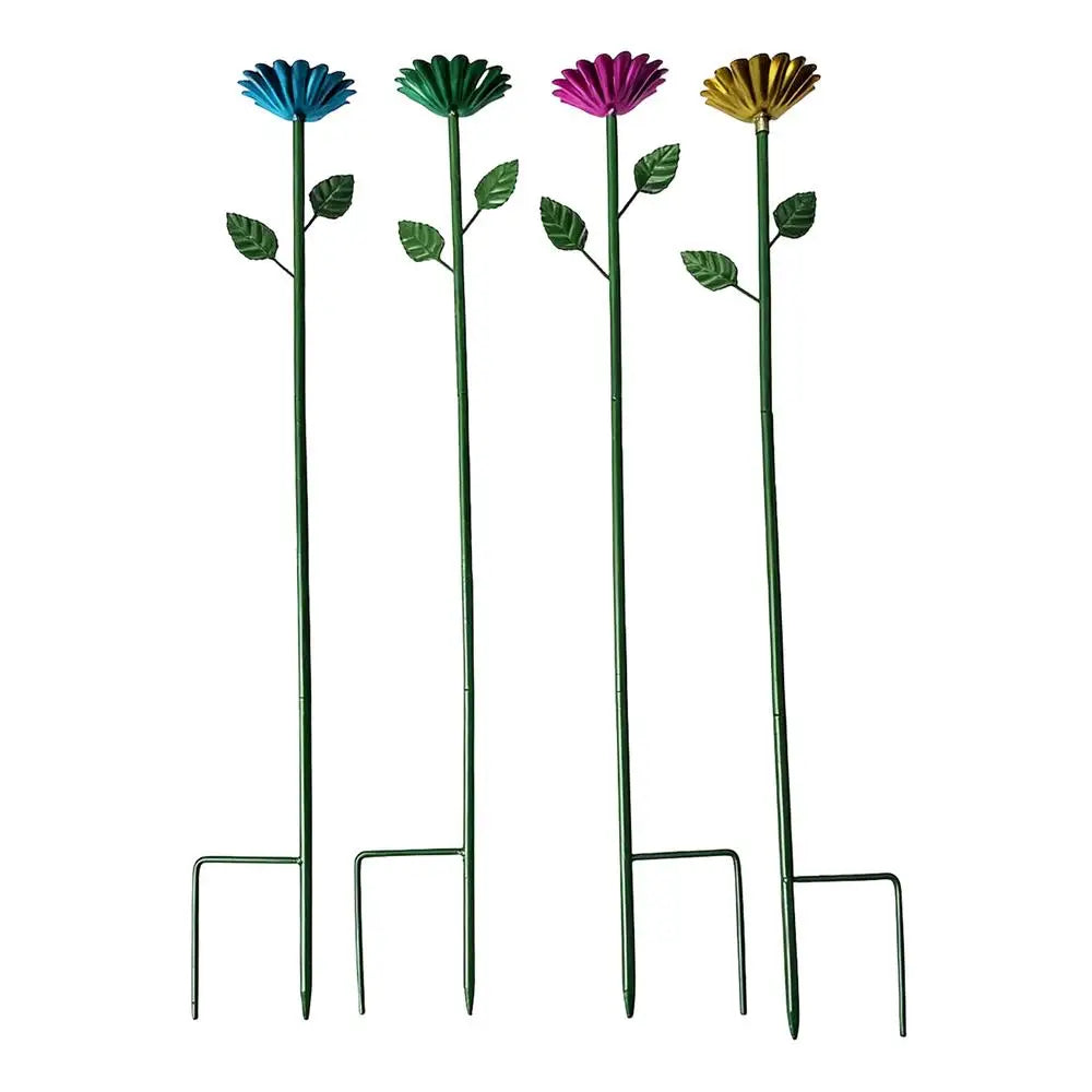 Bee Drinking Station 4 Pieces Metal Weatherproof Bee Drinking Flower Cups For Garden For Habitat Balcony Backyard Farm Yard Lawn Peaceful Pleasures Health and Wellness 4pcs China Mainland