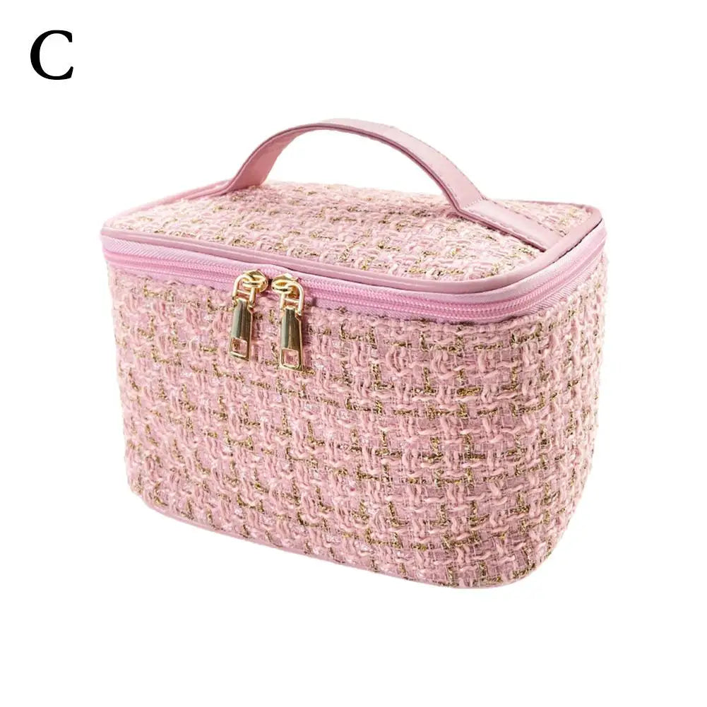 Cosmetics Bag Dual Purpose 2-in-1 Makeup Bag Large Capacity Fashion Travel Portable Cosmetics Bag for Women Men Peaceful Pleasures Health and Wellness pink