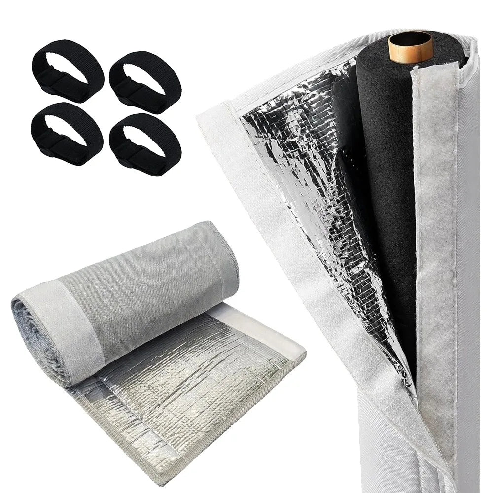 HVAC Copper Pipe Insulation Cover | Zippered Oxford Sleeve
