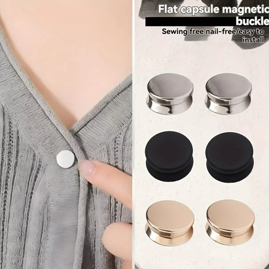 Fashion Flat Seam Fasteners Removable Magnetic Snap Buttons Suitable Peaceful Pleasures Health and Wellness