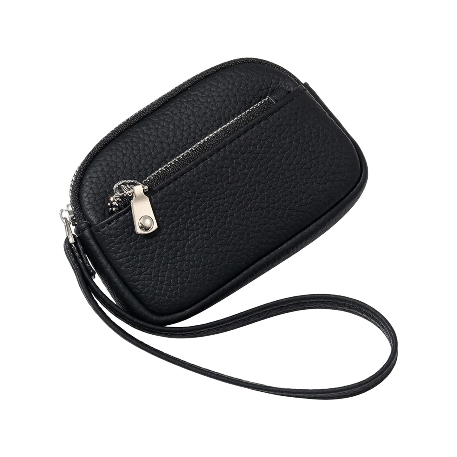 Korean Style Mini Lipstick Shaped Earphone Coin Purse with Keychain Hook in Multiple Colors Peaceful Pleasures Health and Wellness black