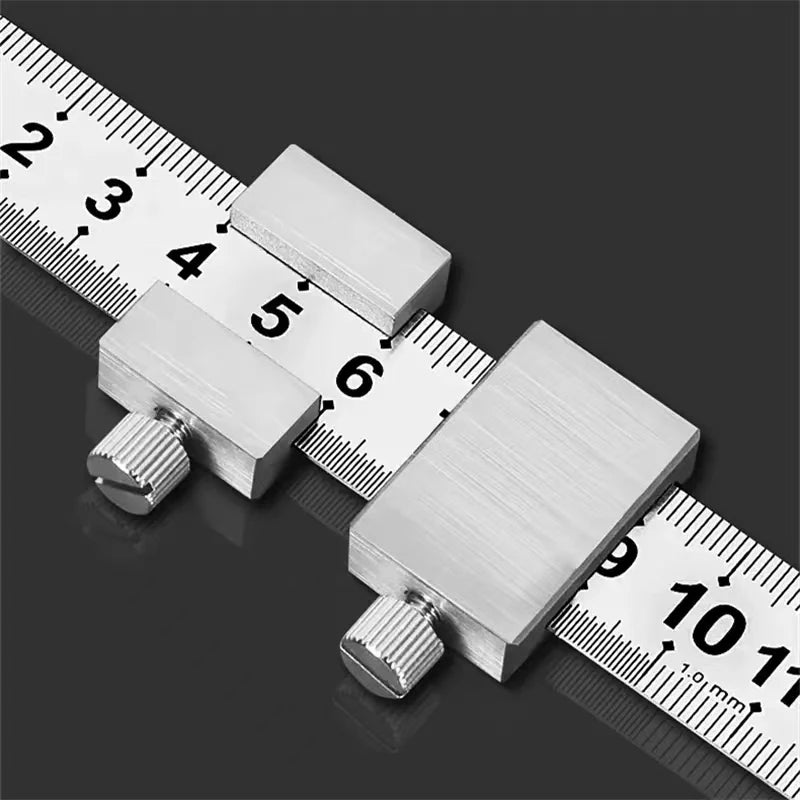 Carbon Steel Ruler Limit Block Measuring Rulers Positioner Adjustable