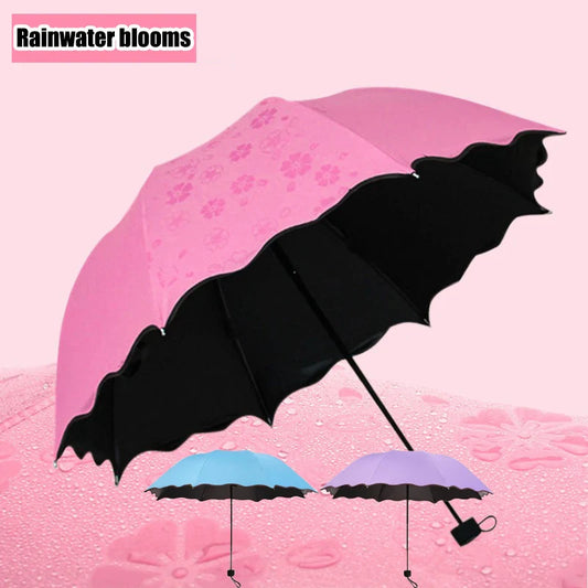 Folding Windproof UV Protection Umbrella – Rainwater Pattern Folding Umbrella Oasis Select