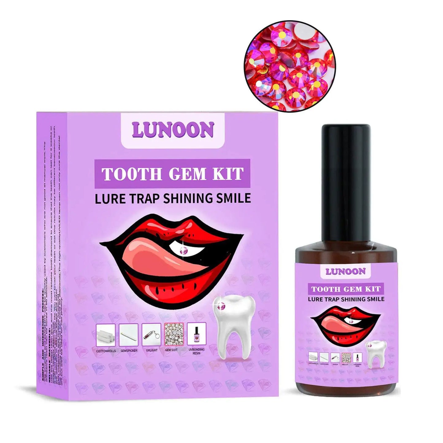 DIY Tooth Gem Kit – Crystals, UV Glue & LED Light