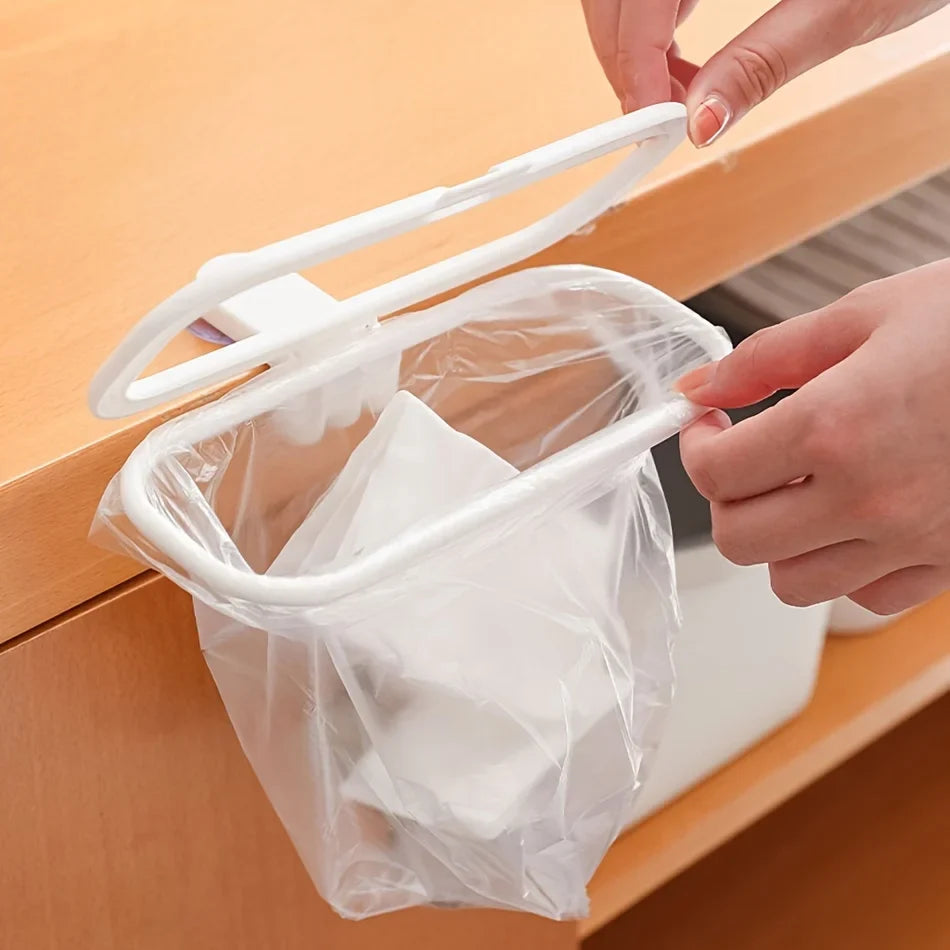 Kitchen Trash Bag Holder Rack | Suction Cup Wall Mount Organizer