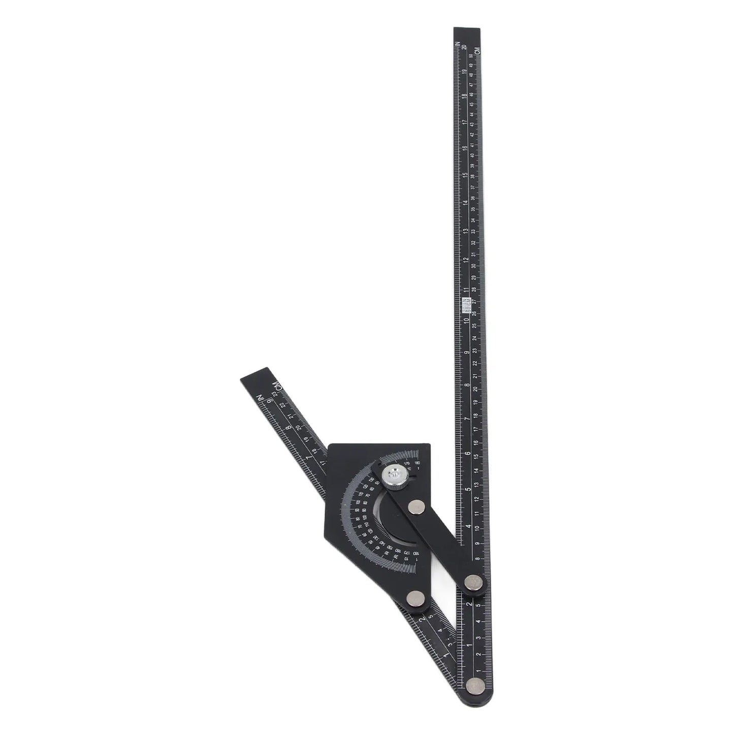 Bevel Protractor Universal 0-180 Degree Aluminum Angle Finder Ruler