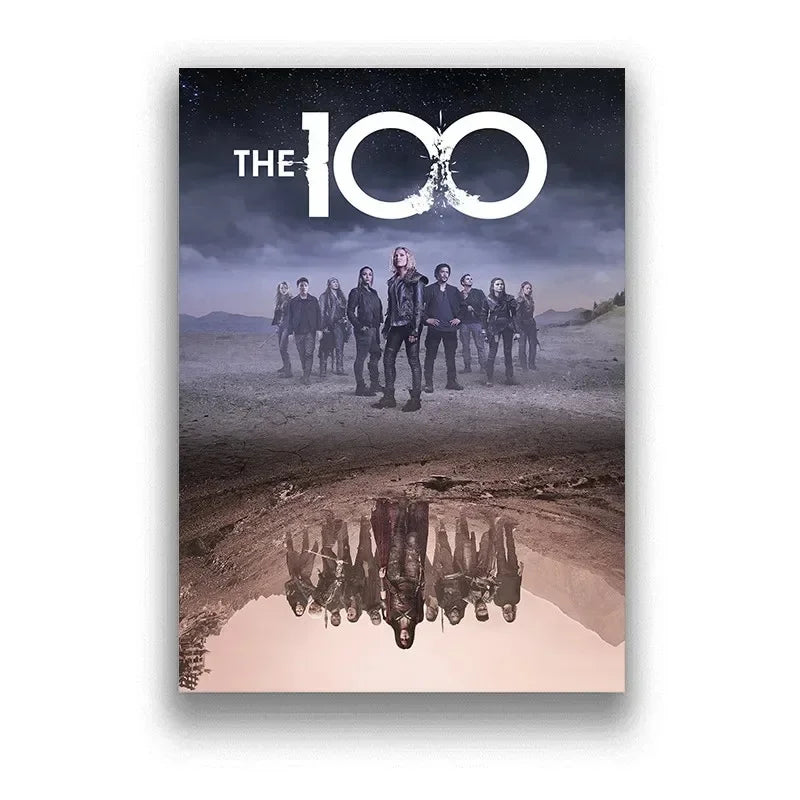 The 100 Season TV Series Minimalist Aesthetics Canvas Painting, Modern Print Wall Art for Living Room Home Decor Peaceful Pleasures Health and Wellness 16 40x60cm Unframed
