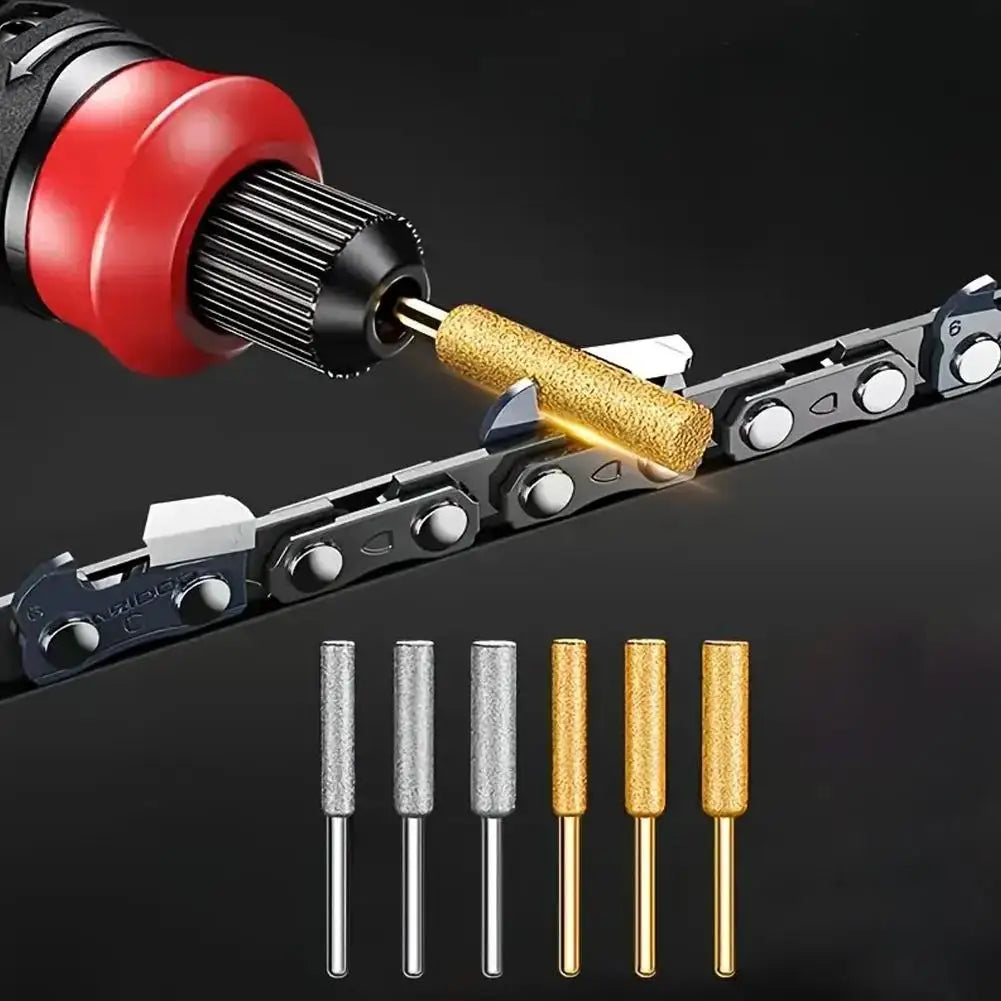 Diamond Chainsaw Chain File Sharpener 4/4.8/5.5mm Bur Set