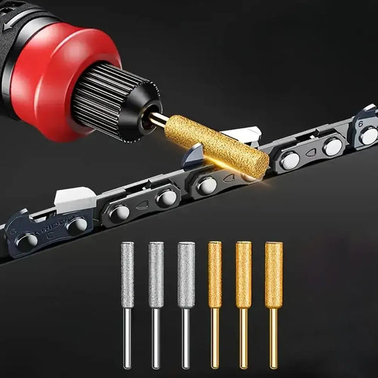 Diamond Chainsaw Chain File Sharpener 4/4.8/5.5mm Bur Set Chainsaw Chain File Peaceful Pleasures Health and Wellness