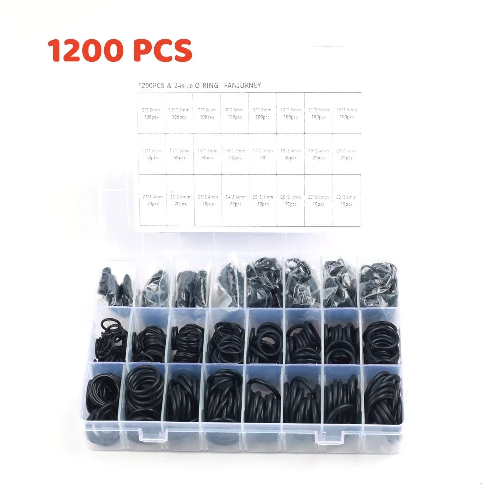 NBR O-Ring Seal Kit 740–1200 Pcs | Plumbing & Auto Repair Peaceful Pleasures Health and Wellness 1200PCS