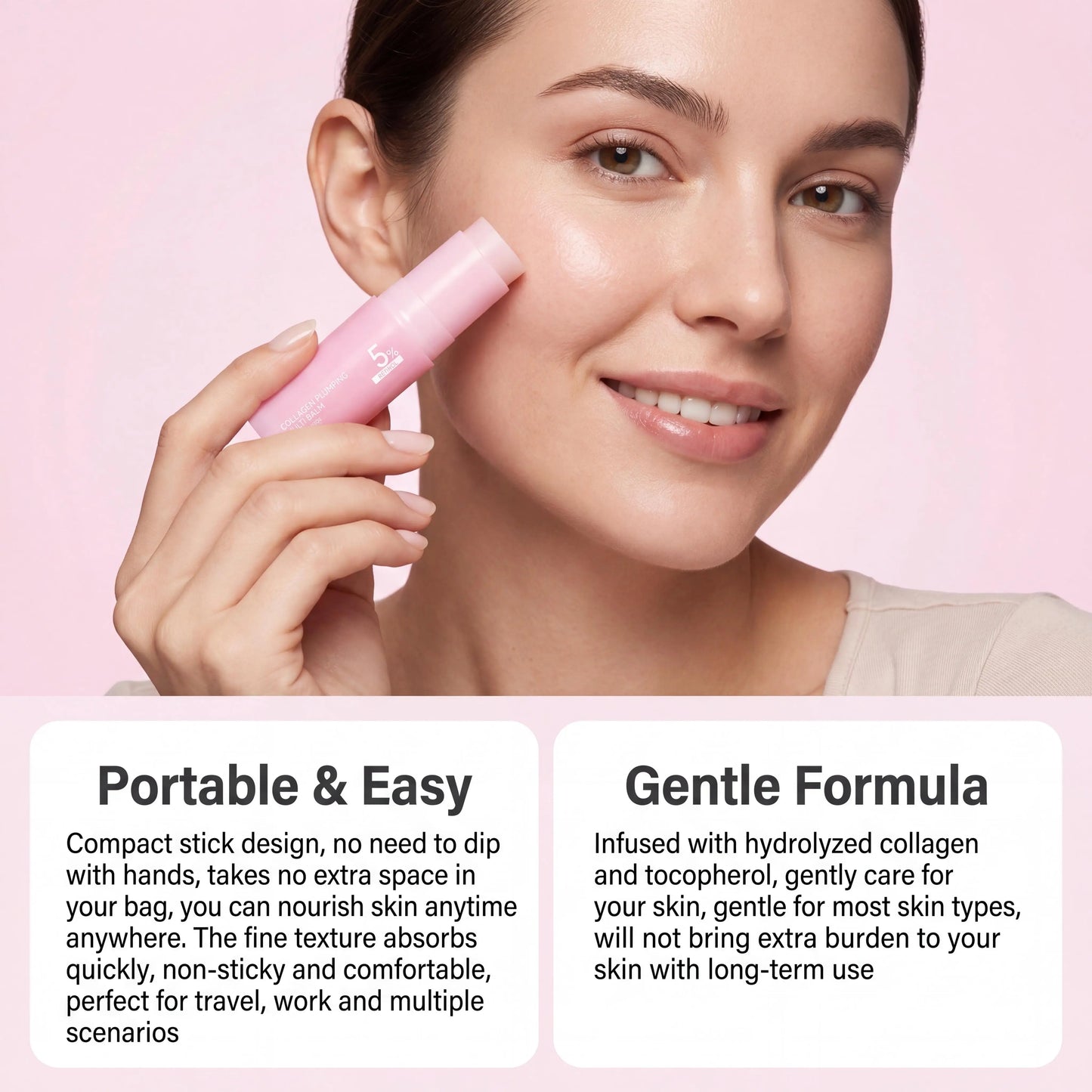 5% Retinol Collagen Plumping Multi Balm All-In-One Moisturizer Lasting Glowing Enhance Skin Elasticity Anti Wrinkle Balm Stick Peaceful Pleasures Health and Wellness