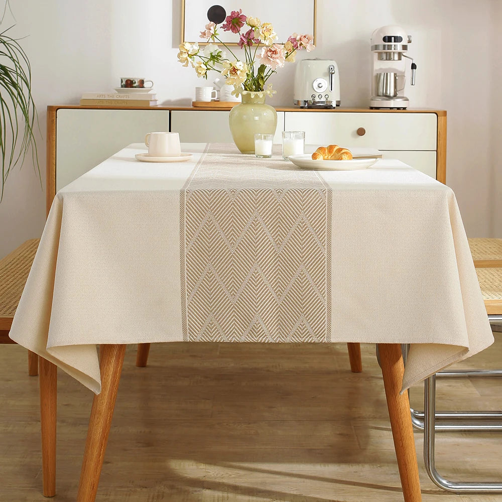 Battilo Vintage Linen Tablecloth | Waterproof Rectangle Cover