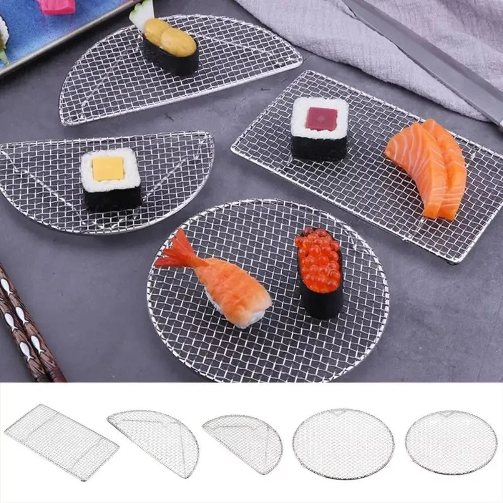 Stainless Steel Tempura Frying Net | Round BBQ Draining Net